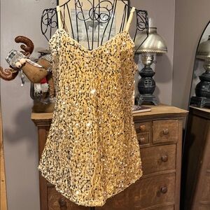 Glamorous Sequin Gold Camisole